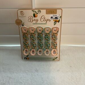 Marshalls Floral Peach Bag Clips - 10pc